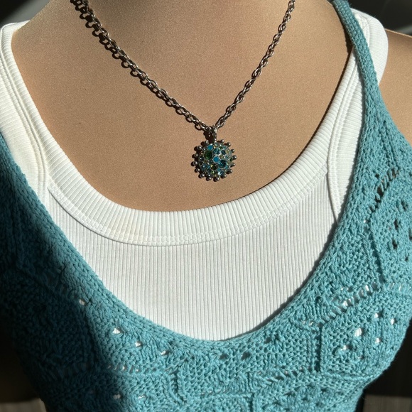 Patricia Locke pre-owned turquoise & green  crystal neckace, signed ‘11 - Picture 12 of 12